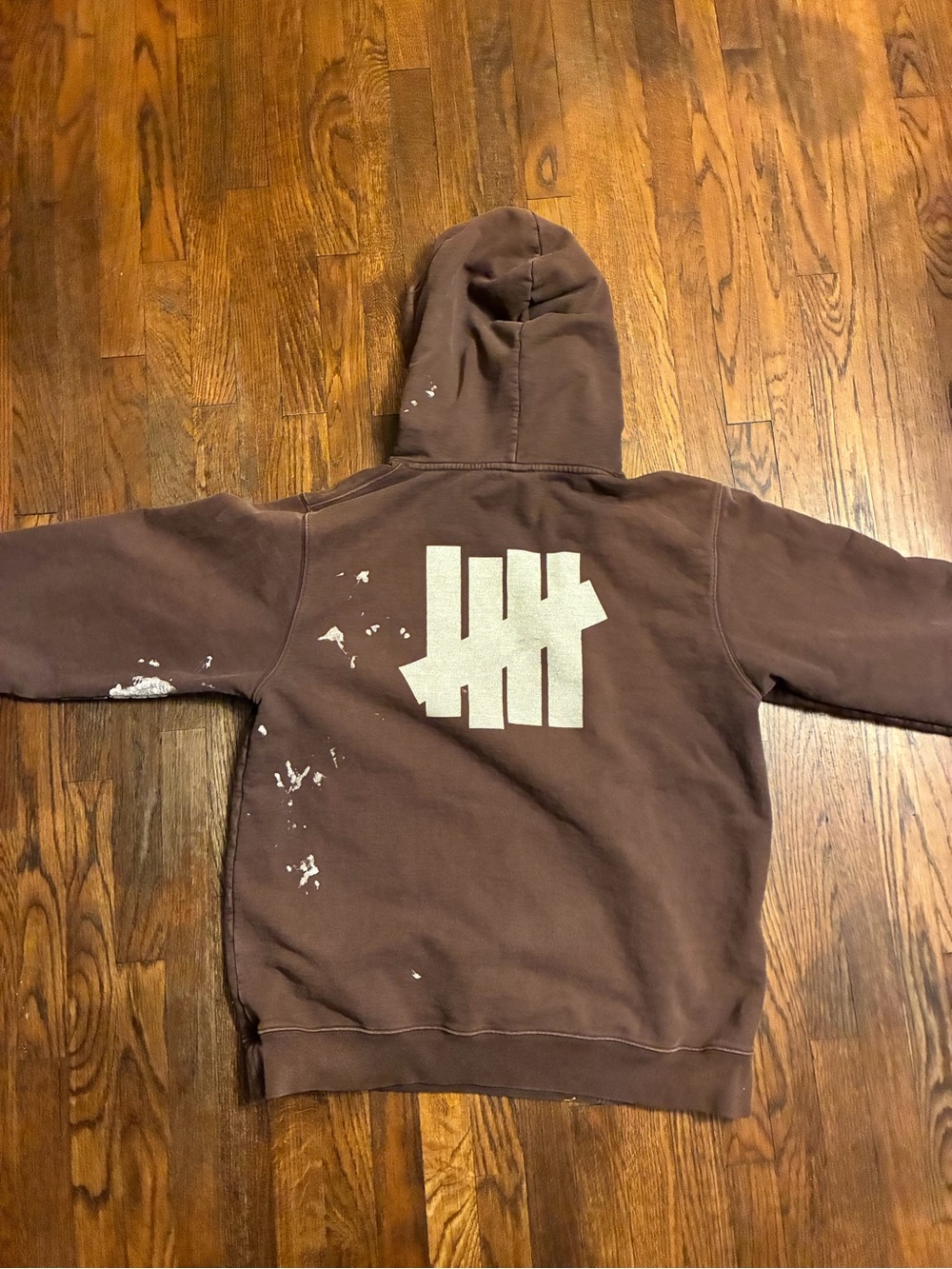 Vintage undefeated heavy logo hoodie size large